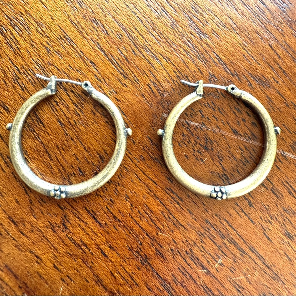 Lucky Brand Matte Gold Tone Earrings